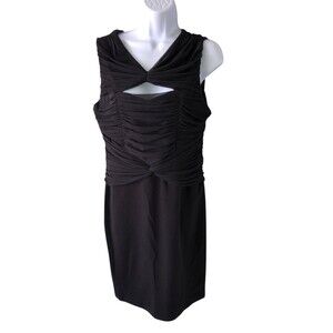 DKNY Womens Black Cut-Out Sheath Office Wear to Work Dress 8 NWT